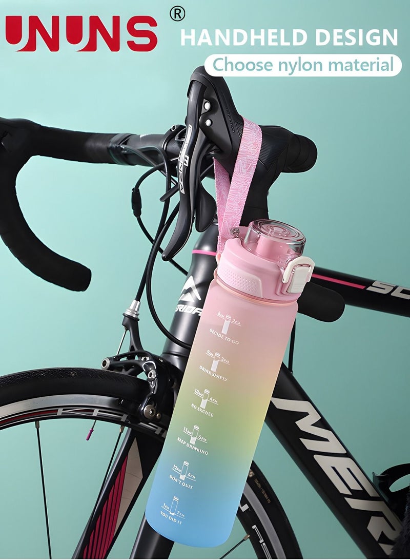 UNUNS 1L Motivational Water Bottle with Time Marker, Leakproof BPA & Toxic Free, Inspirational Tritan Sports Drinking Jug Water Jug with Flip Spout Fit for Home Office, Gym, Outdoor Sports - Image 4