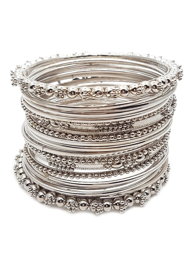 Stylish Traditional Jewelery Silver Plated Bangle For Women