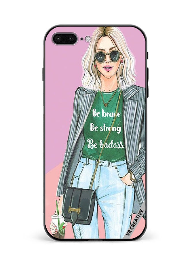 VR CREATIVE Protective Case Cover For Apple iPhone 7 Plus/8 Plus Be Brave Be Strong Design Multicolour - Image 1