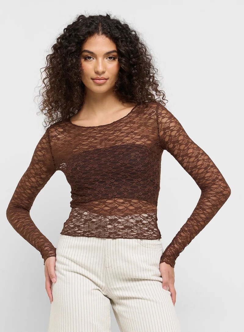 Ginger Lace Fitted Top