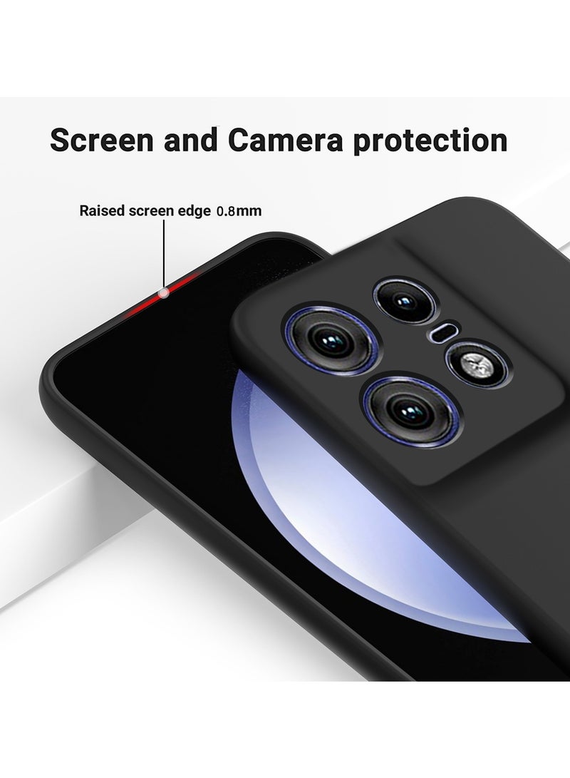 عام مناسب لهاتف MOTO Edge 50 Pro، حافظة هاتف جوال من السيليكون الصلب السائل، تصميم أعمال بسيط وشامل للحماية من السقوط. - Image 3