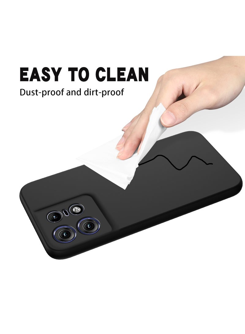 عام مناسب لهاتف MOTO Edge 50 Pro، حافظة هاتف جوال من السيليكون الصلب السائل، تصميم أعمال بسيط وشامل للحماية من السقوط. - Image 4