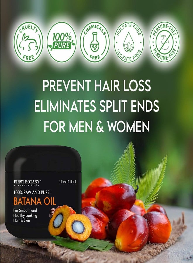 First Botany 100% Natural Raw Batana Oil promoting Hair Growth, Dr. Sebi Hair Oil from Honduras, Prevent Hair Loss, Eliminates Split Ends for Men & Women 4 fl oz - Image 2