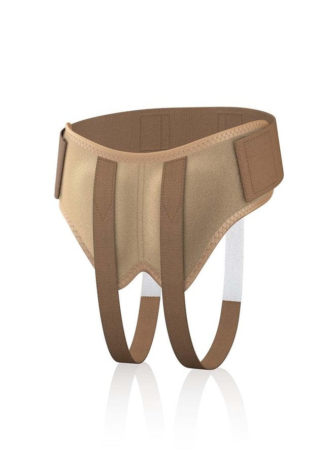 Actimove Professional Hernia Support Belt | Truss for Double Inguinal, With Removable Cushions For Pre or Post-Surgical Scrotal, Femoral, Comfortable Adjustable Waist Strap Hernia | Beige, Medium - Image 2
