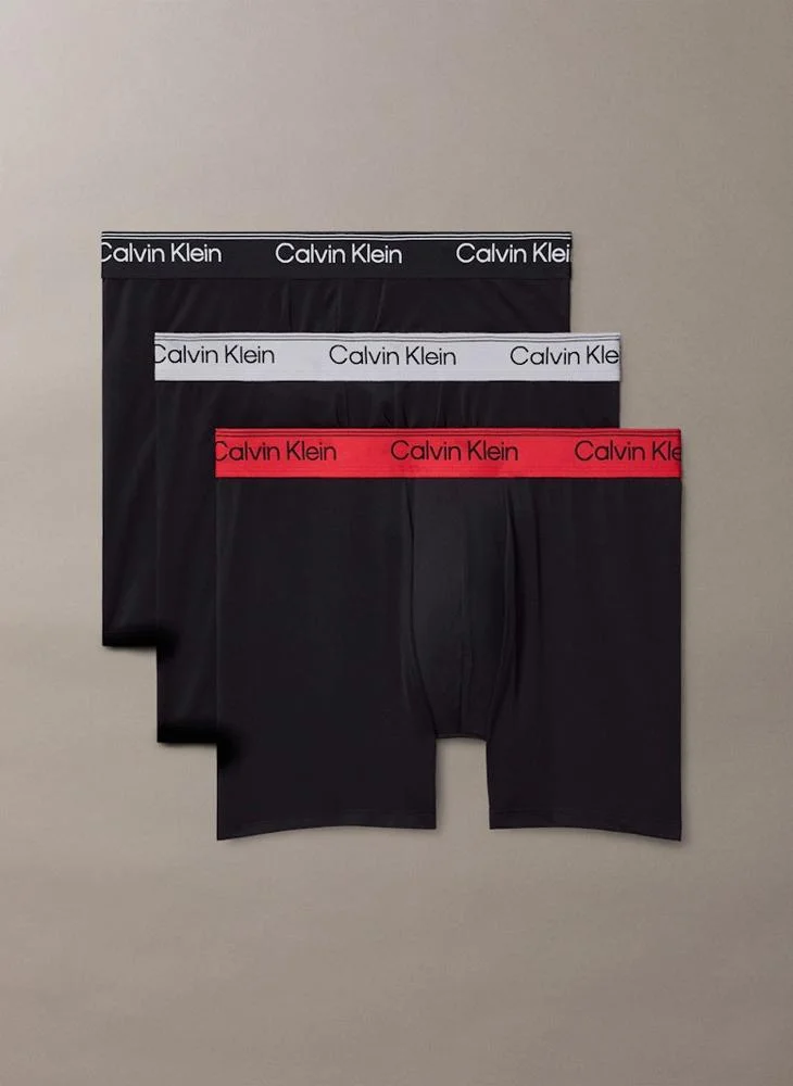 CALVIN KLEIN 3 Pack Boxer Briefs - Microfibre Stretch