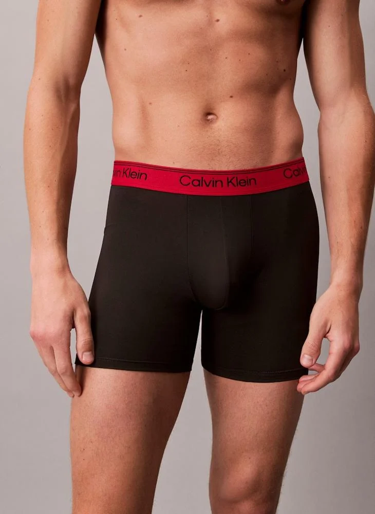 CALVIN KLEIN 3 Pack Boxer Briefs - Microfibre Stretch
