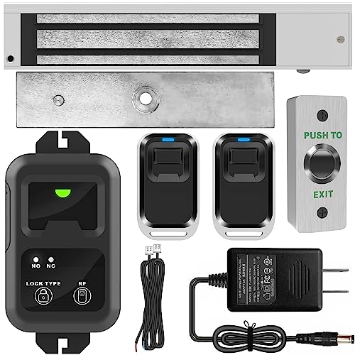 UHPPOTE Access Control Outswinging 600lb Electric Magnetic Door Lock Kit System with RF Remote Control - Image 1