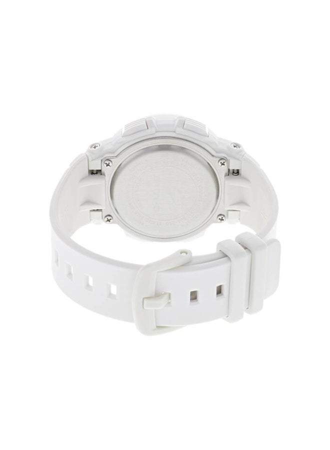 كاسيو ساعة CASIO BABY-G BGA-250-7A2 نسائية أنالوج ورقمية، سوار راتنج أبيض، مقاومة للصدمات، مقاومة للماء 100 متر، إضاءة Neon Illuminator - Image 4