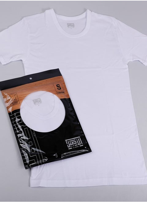 Men's half-sleeve cotton circular undershirt