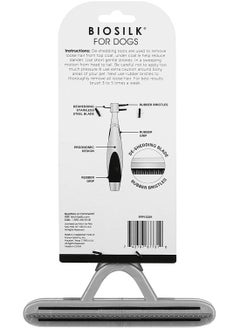 بيوسيلك New & Improved BioSilk for Dogs 2 -in-1 De-Shedding Blade and Massage Brush | Removes Mats, Tangles & Loose Hair from Dogs Topcoat | Dog Brush for Long or Short Haired Dogs for All Dogs  - Image 2