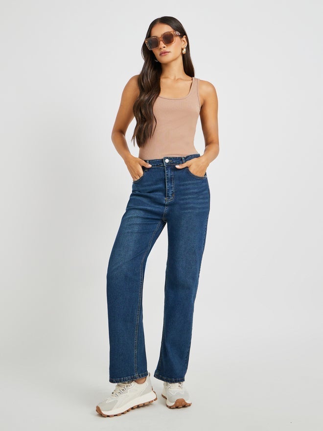 Styli Scoop Neck Fitted Knit Tank - Image 2