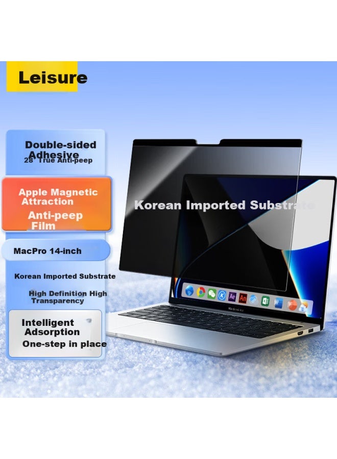 Youpin Apple Macbook Pro Laptop Privacy Screen Protector, Magnetic Anti-peeping Film, Screen Film, Privacy Protection Film, 14 Inches (16:10), A2442 - Image 1