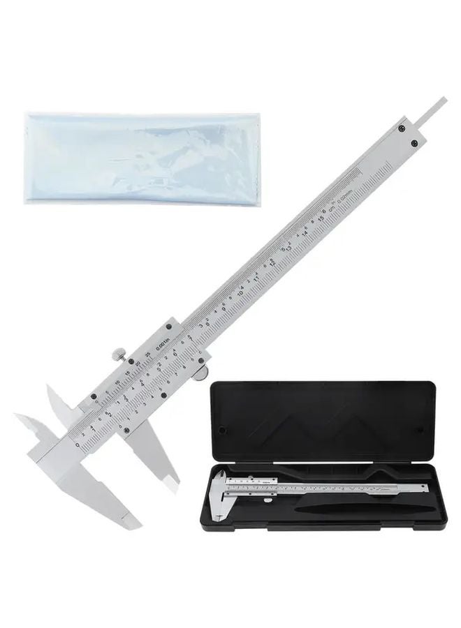 2pcs 0 6 Inch Precision Vernier Caliper Set Dual Metric Imperial Scale Carbon Steel - Image 1
