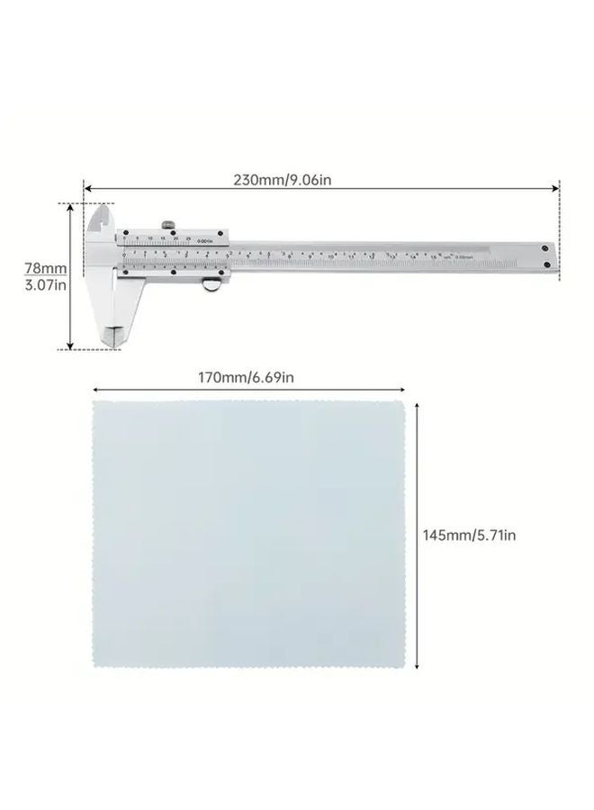 2pcs 0 6 Inch Precision Vernier Caliper Set Dual Metric Imperial Scale Carbon Steel - Image 4
