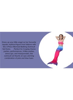 Generic 3-Piece Mermaid Swimsuit Set，Mermaid Tails for Swimming, Mermaid Swimsuit Costume Set Bathing Suits for Adult  Teen Sizes 110  - Image 4
