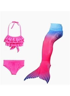 Generic 3-Piece Mermaid Swimsuit Set，Mermaid Tails for Swimming, Mermaid Swimsuit Costume Set Bathing Suits for Adult  Teen Sizes 110  - Image 1