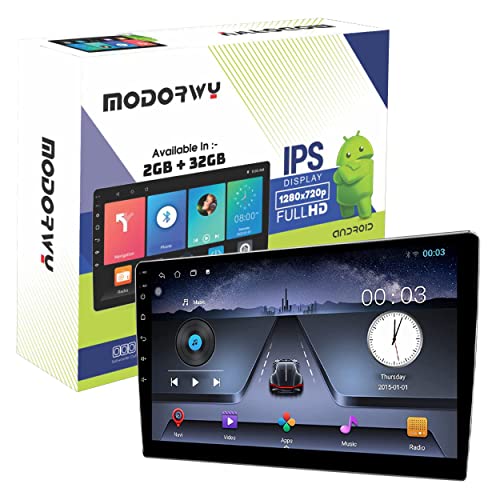 ModishOmbre 9 Inch Gorilla Glass IPS Display HD 1280P Universal Android/Multimedia Player|Double Din Stereo Player|9 Inch|Android 12 |Car Multimedia Player 2 GB RAM/32 GB ROM|HiFi Audio|GPS Tracking - Image 1