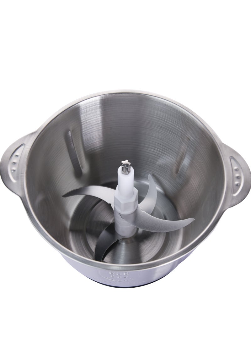 SONASHI Multi-Chopper with Powerful Motor and Max Capacity 3L | With Mincer-Grinder Function, Stainless Steel Body with Handle and Cutter Pole | Sharp Blade Set for Effective Chopping 3 L 500 W SMC-24S Black/Silver - Image 5