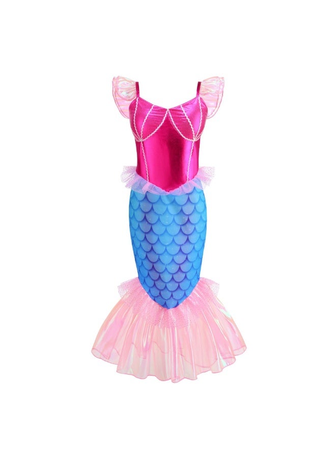 NIBEMINENT Halloween children's costumes: beauty, fishtail princess dress, mermaid princess - Image 1