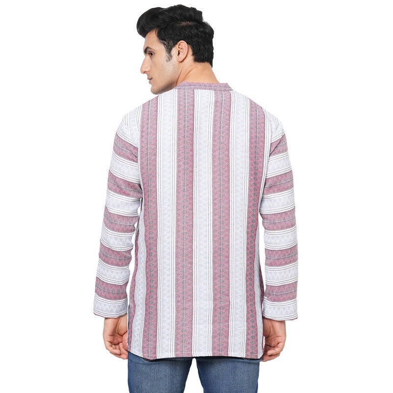 ARCHATTIRE Men’s Multicolor Cotton Striped Kurta for Men - Image 2