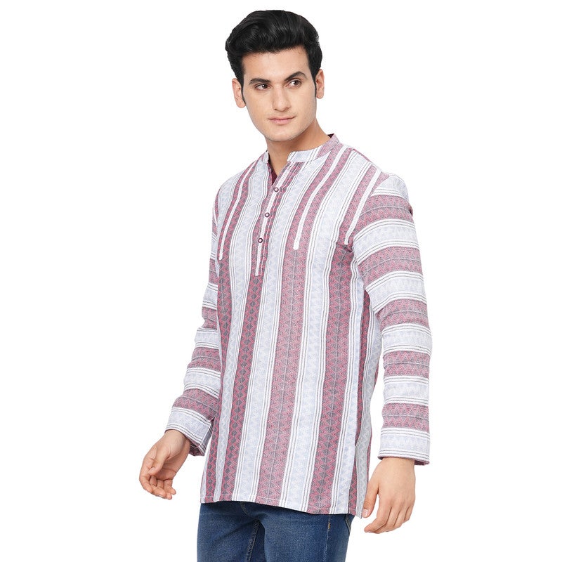 ARCHATTIRE Men’s Multicolor Cotton Striped Kurta for Men - Image 5