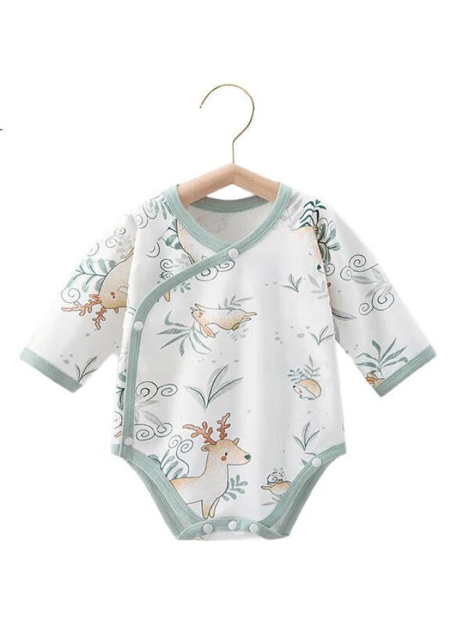 Beptides Baby Onesie Spring And Summer New Baby Romper Newborn Pure Cotton Long Sleeve Bottoming Inside Wear Ha Yi - Image 3