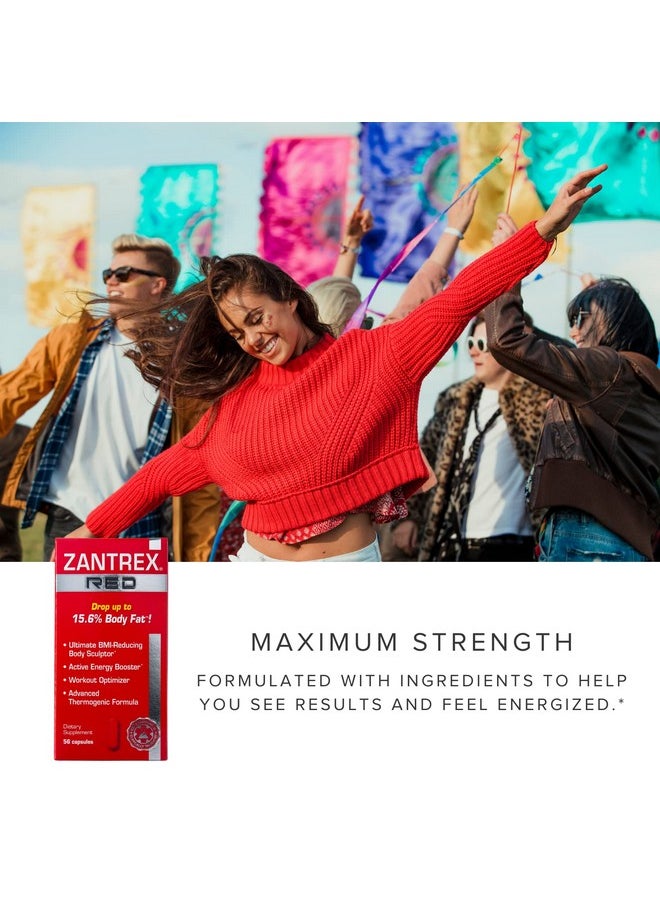 Zantrex - Red 56 Count Weight Loss Supplement Pills Fat Burning Pills Metabolism Booster For Weight Loss Lose Weight Fast For Women - Image 1