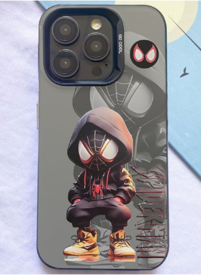 Generic - iPhone 15 Pro Max Case, PC Hard Phone Protective Case with Marvel Spider-Man Pattern, Anti-Scratch Shockproof Anti-Yellowing Case Cover for Apple iPhone 15 Pro Max 6.7'' - Image 1
