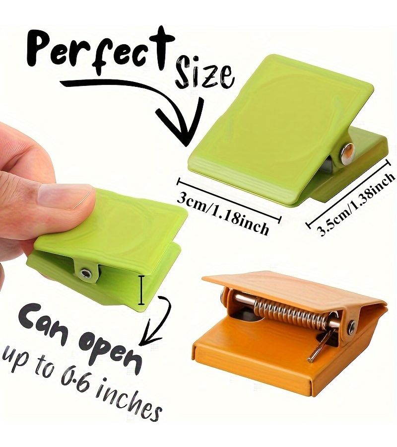 Assorted Varieties 10 Pcs Stainless Steel Magnetic Clips Multifunctional Design Saves Space Easy to Use and Firmly Clamped Suitable for Office Garage and Refrigerator Organization - Image 1