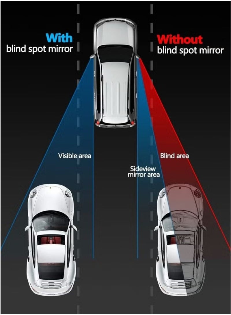 3 ار مرآة النقطة العمياء مستطيلة عالية الدقة زجاجية بعدسة محدبة بدون إطار قابلة للتعديل - Image 4