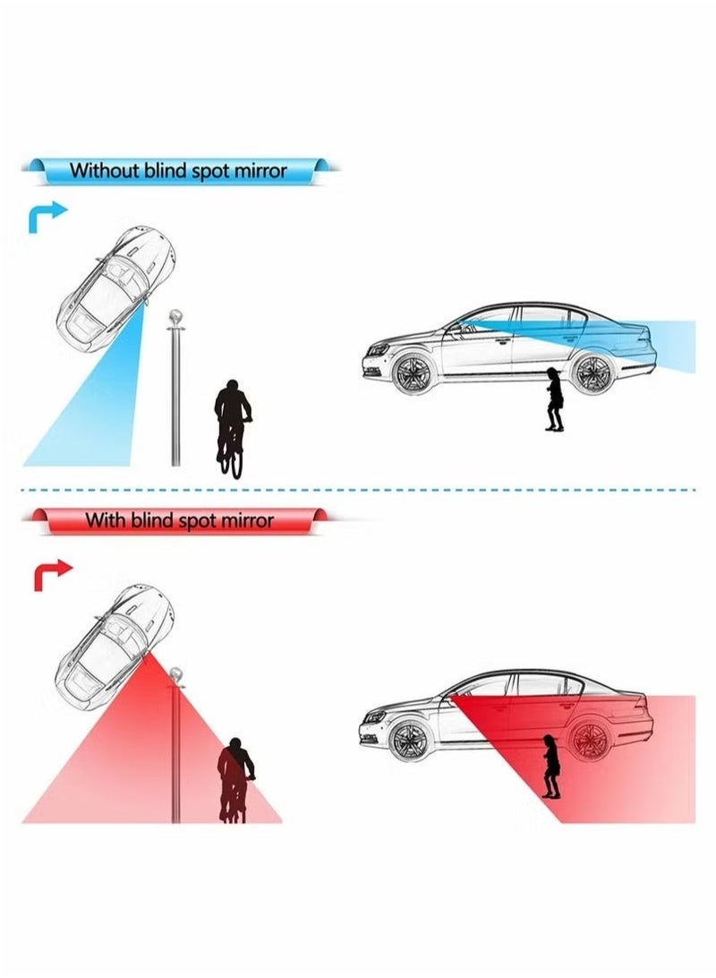 3 ار مرآة النقطة العمياء مستطيلة عالية الدقة زجاجية بعدسة محدبة بدون إطار قابلة للتعديل - Image 3