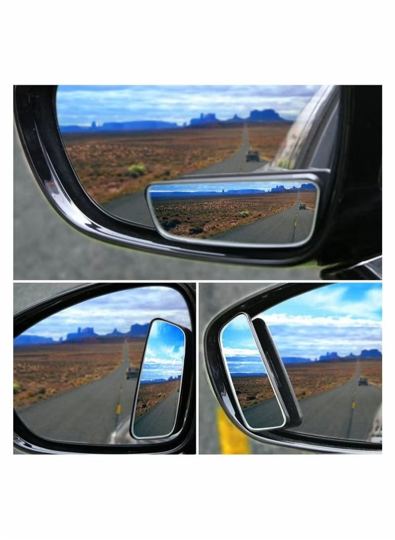 3 ار مرآة النقطة العمياء مستطيلة عالية الدقة زجاجية بعدسة محدبة بدون إطار قابلة للتعديل - Image 5