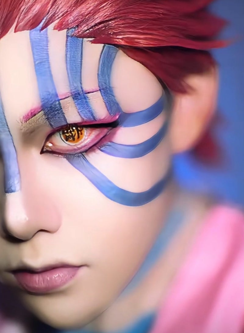 Unibling Akaza Yearly Colored Contact Lenses, Unisex Cosmetic Cosplay Contact Lenses, Enlargement Collection, Orange, With Case - Image 2