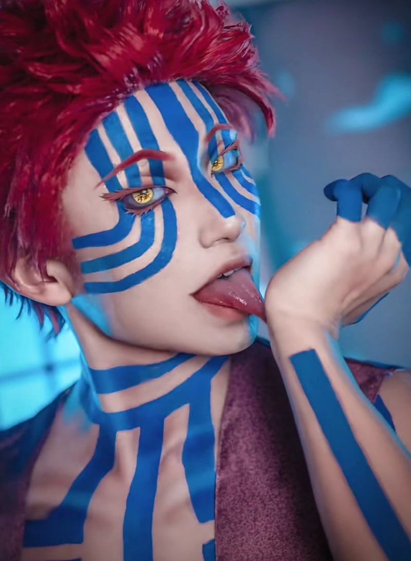 Unibling Akaza Yearly Colored Contact Lenses, Unisex Cosmetic Cosplay Contact Lenses, Enlargement Collection, Orange, With Case - Image 3