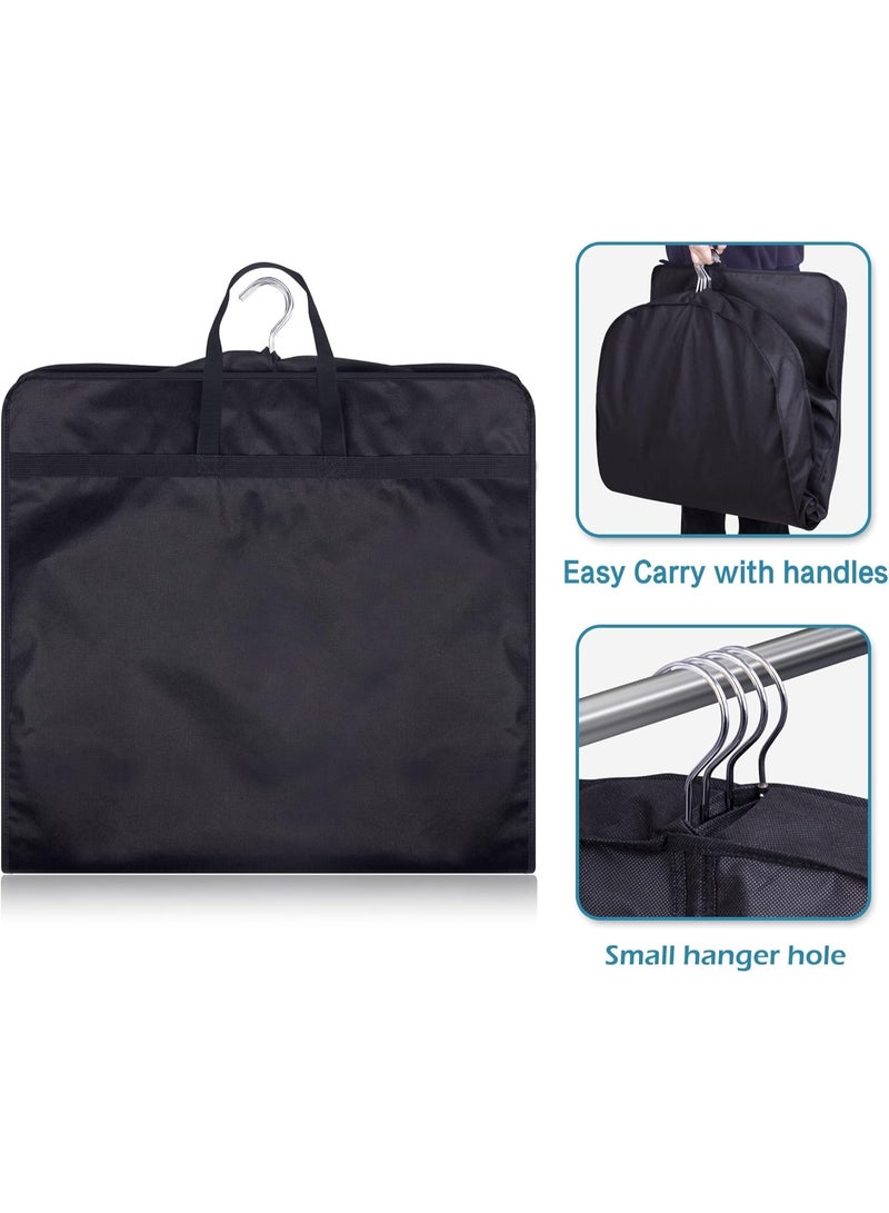 3pcs Garment Bags, 43 Extended Version Garment Bags For Hanging Clothes, Extra Thick Suit u0026 Dress Cover, Transparent Viewing Window Design, Env-Friendly Breathable Suit Bags For Closet Storage, Garment Bags For Storage Suits,T-Shirts, Jackets, Coats, Shirts, Jackets, Suitable For Adults And Children (Black 43*24in) - Image 4