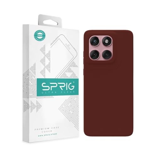 SPRIG Compatible with Moto Edge 60 Fusion Premium SilkTone Back Cover Drop Tested Shock Proof Mobile Case for Men, Women, Boys and Girls with Camera Protection (Dark Brown) - Image 1