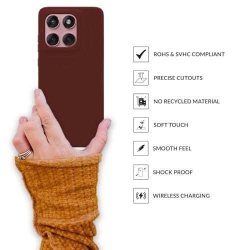 SPRIG Compatible with Moto Edge 60 Fusion Premium SilkTone Back Cover Drop Tested Shock Proof Mobile Case for Men, Women, Boys and Girls with Camera Protection (Dark Brown) - Image 4
