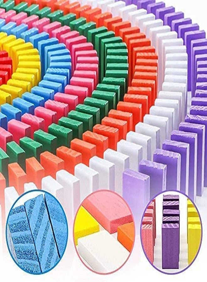 SANTALON SANALON Dominoes Blocks Set 12 Colours Wooden Toy Building and Stacking Counting Adding Subtracting Multiplication Indoor Game Toy Educational Toy for Kids (720 PCS) - Image 4