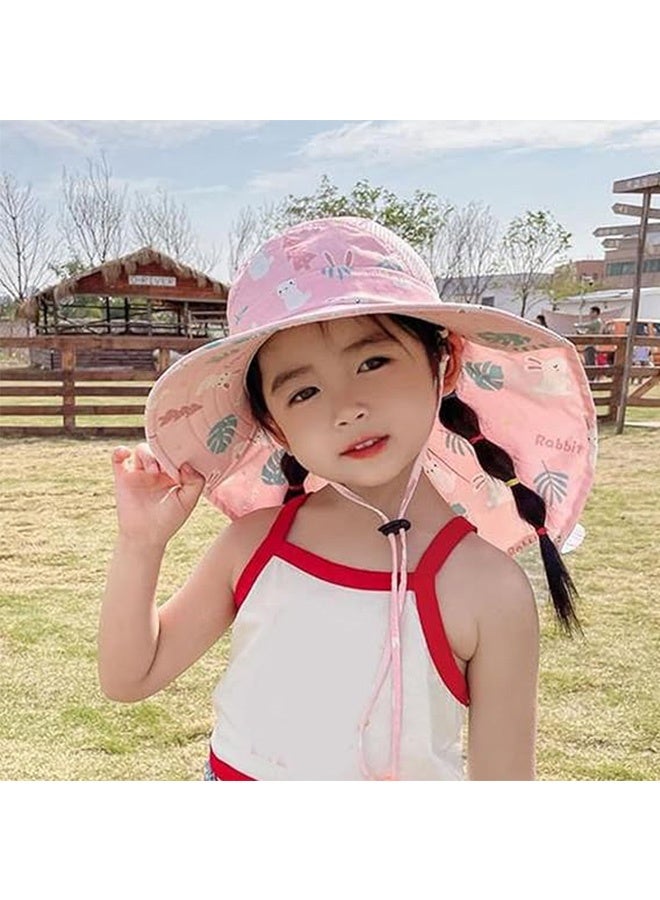 Quantum Kids Sun Hat, Whistle Fisherman Hat Sun Protection Neck Protection, Breathable Sun Protections Beach Caps for Infants 3-10Y - Image 5