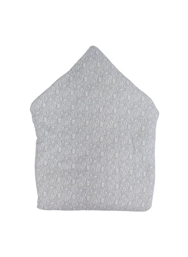 Junior Cotton Baby Blanket – Grey with "Butterfly" Design - Image 2