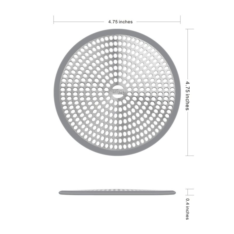 Lekeye Shower Drain Hair Catcher/Bathroom Drain Cover/Tub Drain Protector/Drain Strainer/Stainless Steel And Silicone - Image 2