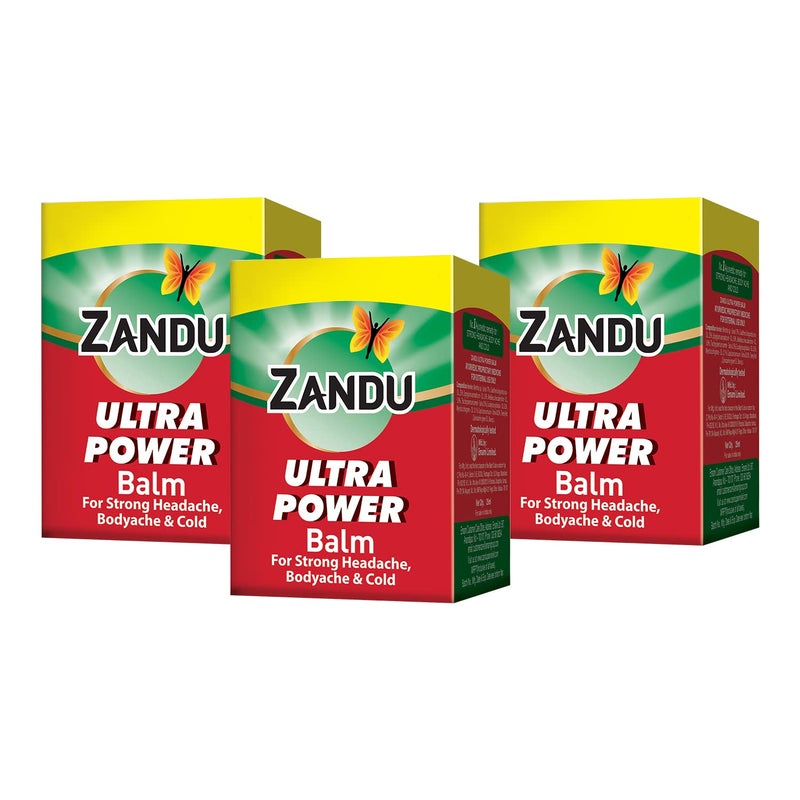 Zandu Ultra Red Balm | Ayurvedic Balm with Menthol, Camphor, Eucalyptus Oil | Relieves from Bodyache, Cold & Muscle Stiffness | Non Greasy & Fast Acting | 0.85 Fl Oz (Pack of 1)