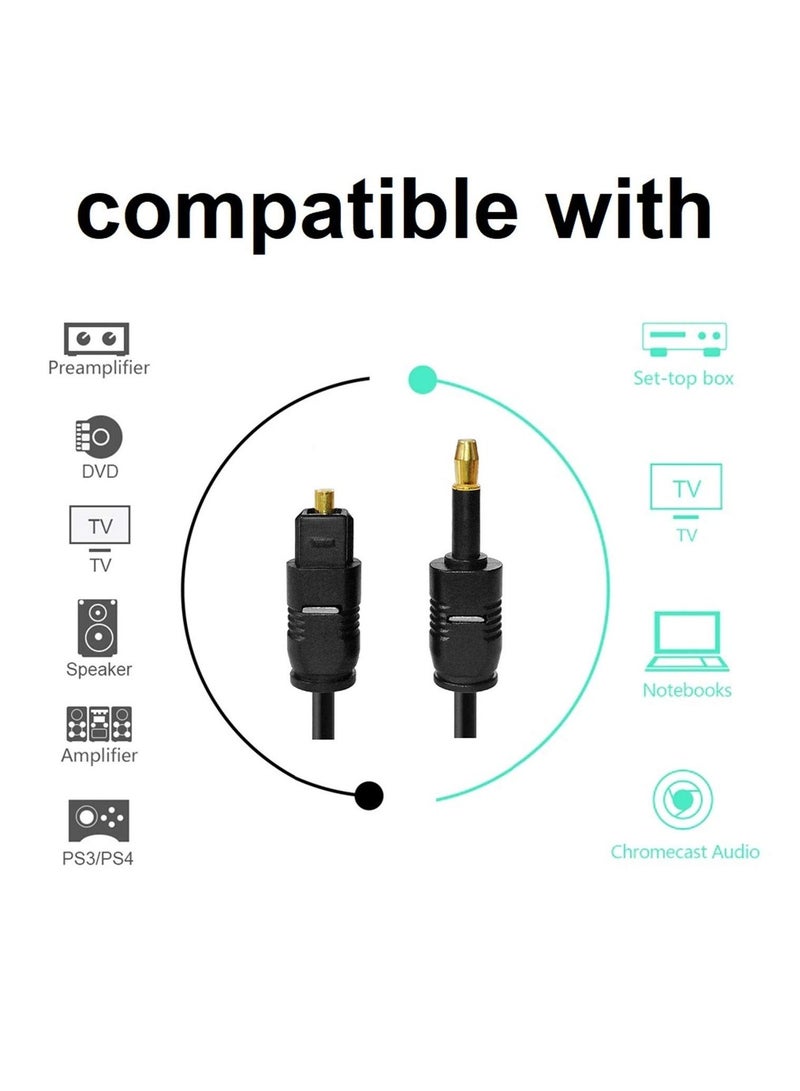 Digital Sound Toslink Male -3.5mm Optical S/PDIF Audio Cable for PS4/PC/TV/CD/DVD - Image 4
