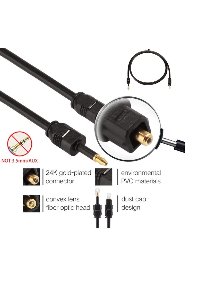 Digital Sound Toslink Male -3.5mm Optical S/PDIF Audio Cable for PS4/PC/TV/CD/DVD - Image 2