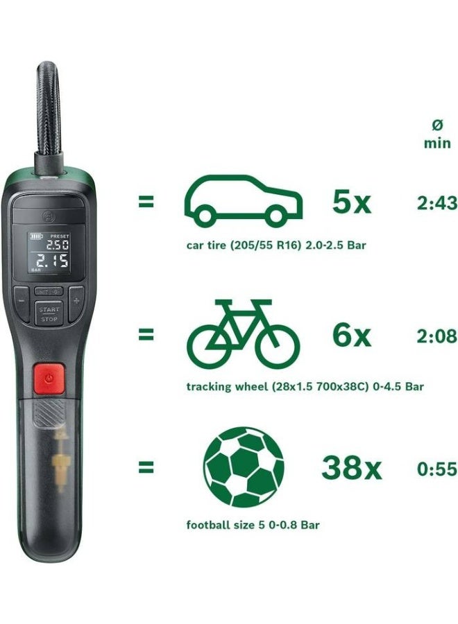 BOSCH "Bosch EasyPump 3.6 V Battery Air Pump – Auto‑Stop, Digital Display, USB‑C Rechargeable, 10.3 Bar" - Image 1