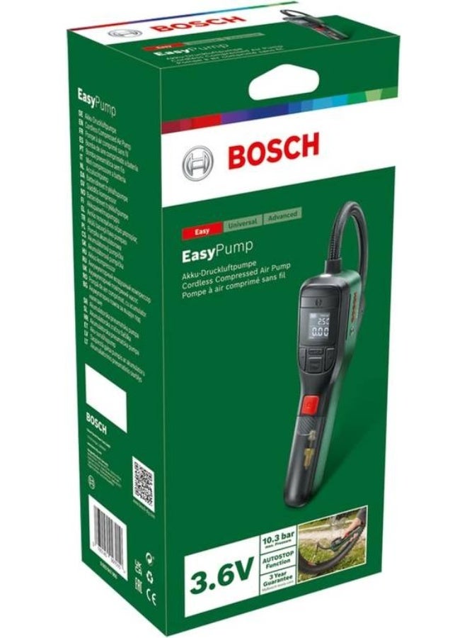 BOSCH "Bosch EasyPump 3.6 V Battery Air Pump – Auto‑Stop, Digital Display, USB‑C Rechargeable, 10.3 Bar" - Image 4