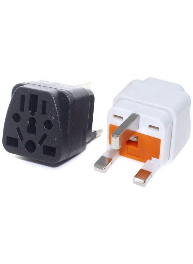 PROMASS Mini Malist Universal to UK plug adapter AU/US/UK/EU to UK - travel plug with built in 13A fuse Singapore, England, Malaysia conversion plug, Grounded, Safe & Compact for All Devices (White) - Image 3