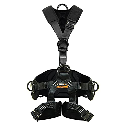 Fusion Climb Tac-Rescue, Construction Harness - Full body harness with Flat Foam Padding, 6 D-Ring Points, and Quick-Release Steel Buckle Safety harness OSHA & ANSI Compliant - Image 1
