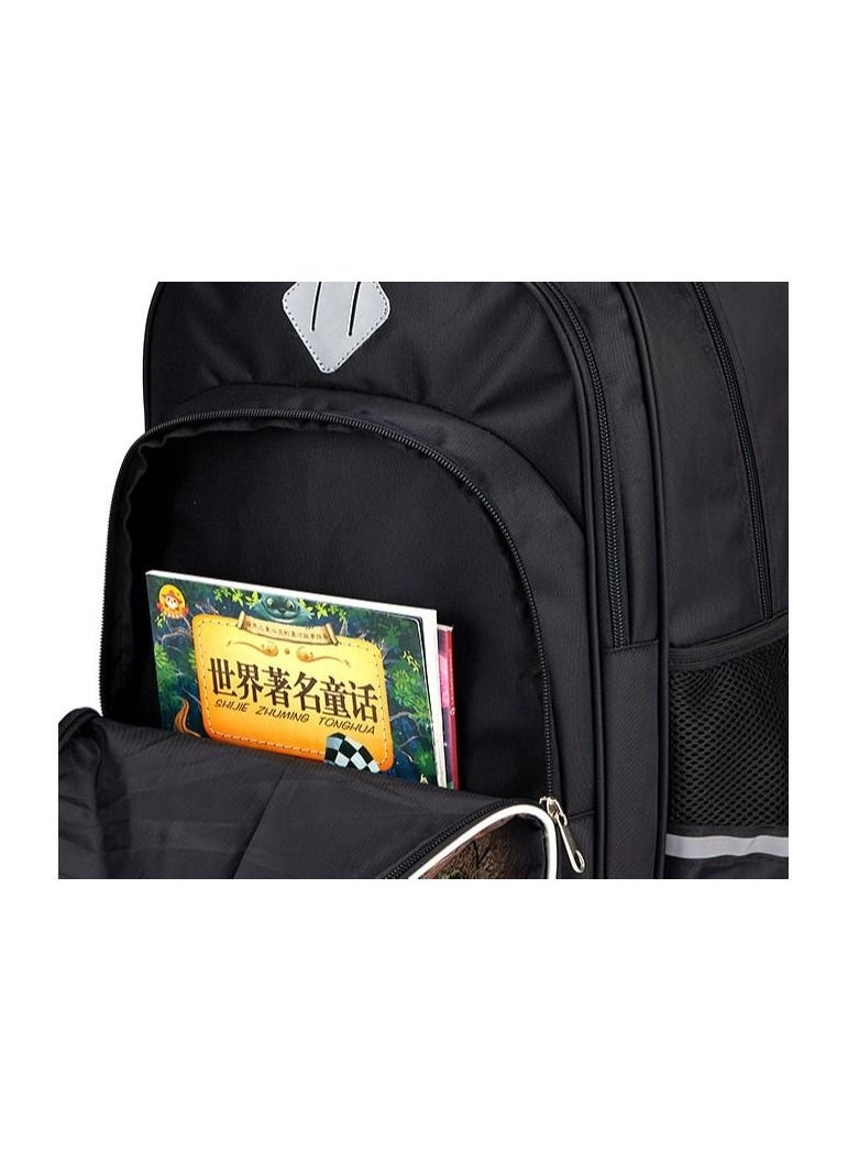 JUNYOUK - Anime Demon Slayer Backpack Canvas Schoolbag Printed Kochou Shinobu Flap Backpack Laptops Back Pack Comfortable and Durable - Image 1