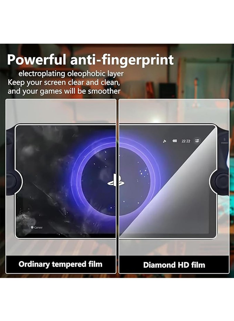 IINE Tempered Glass Screen Protector for PlayStation Portal Remote Player 8 inch - PlayStation 5 with Easy Installation Kit, Transparent Ultra HD, Anti-Scratch, Anti-Fingerprint  - Image 4